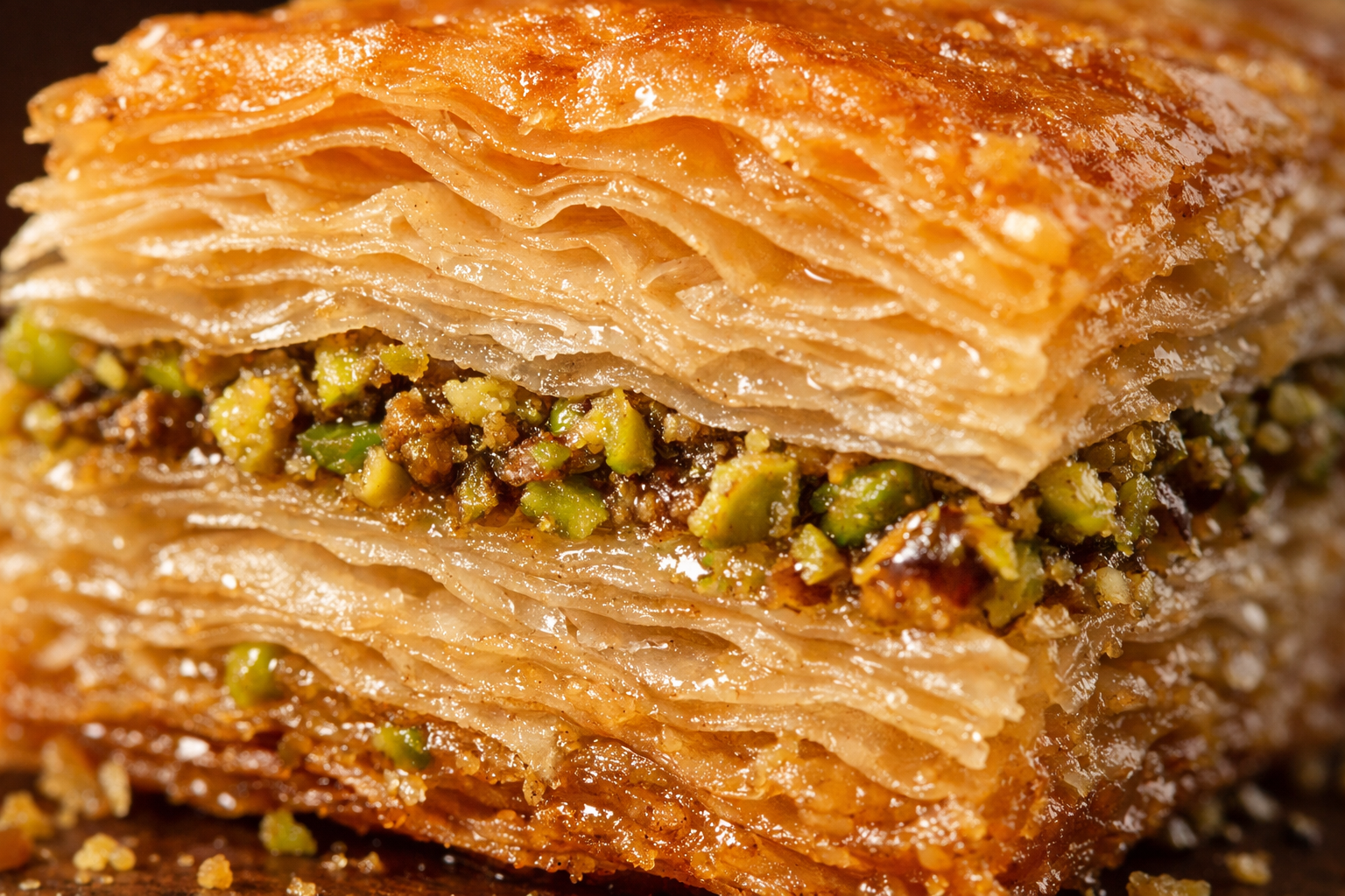 Baklava yufka katmanları