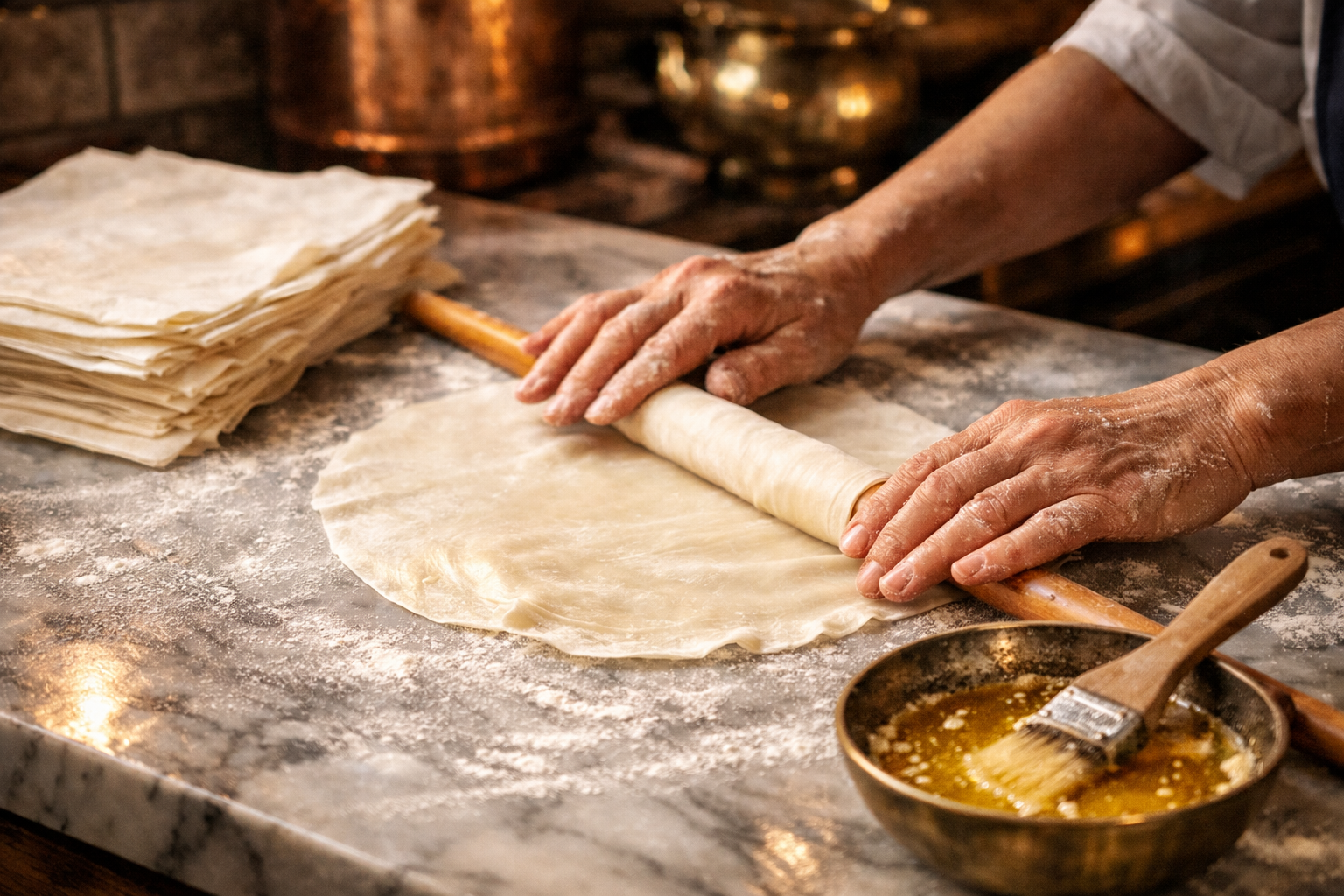 Baklava yapım süreci